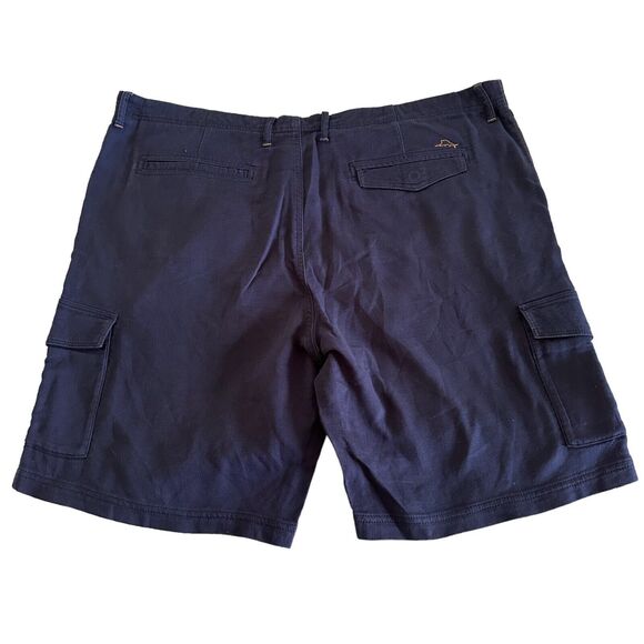 Tommy Bahama Shorts Men's 42 Blue 100% Cotton Cargo Style Pockets Nautical Golf - Picture 2 of 6